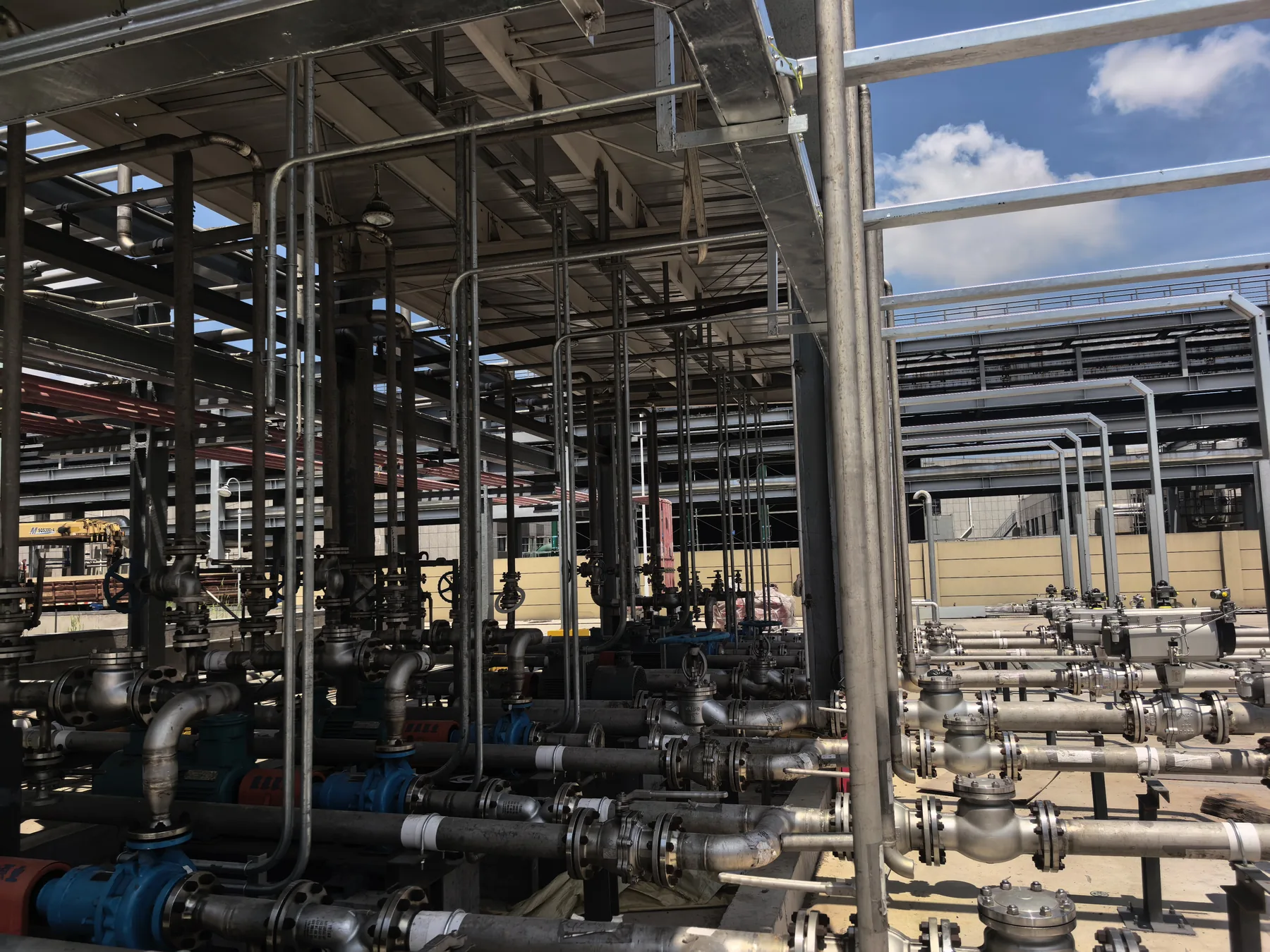 Process pipework at the Jiaxing, Haiyan base