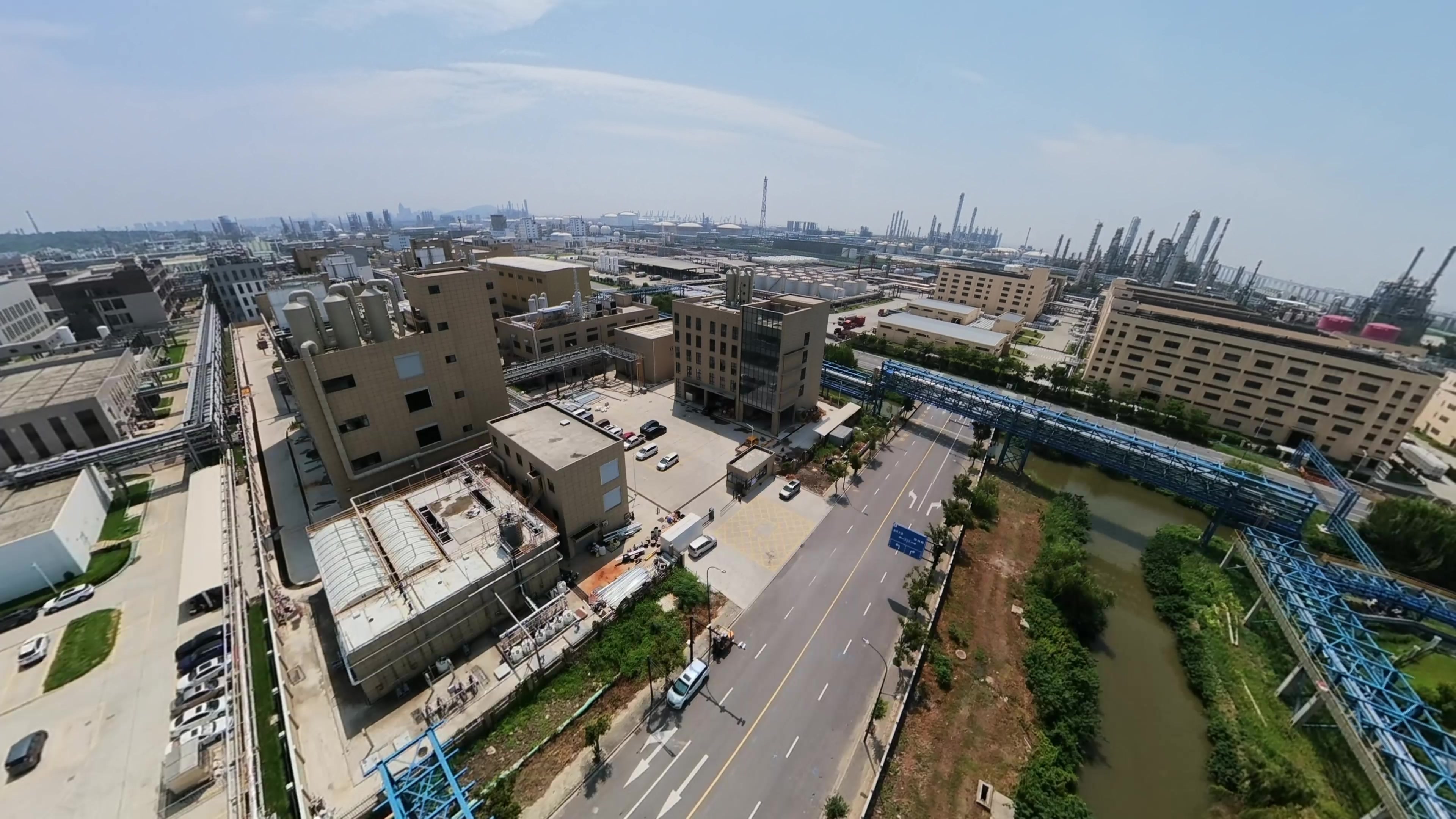 Aerial view of the DEZEO Jiaxing, Haiyan fluorine-free manufacturing base