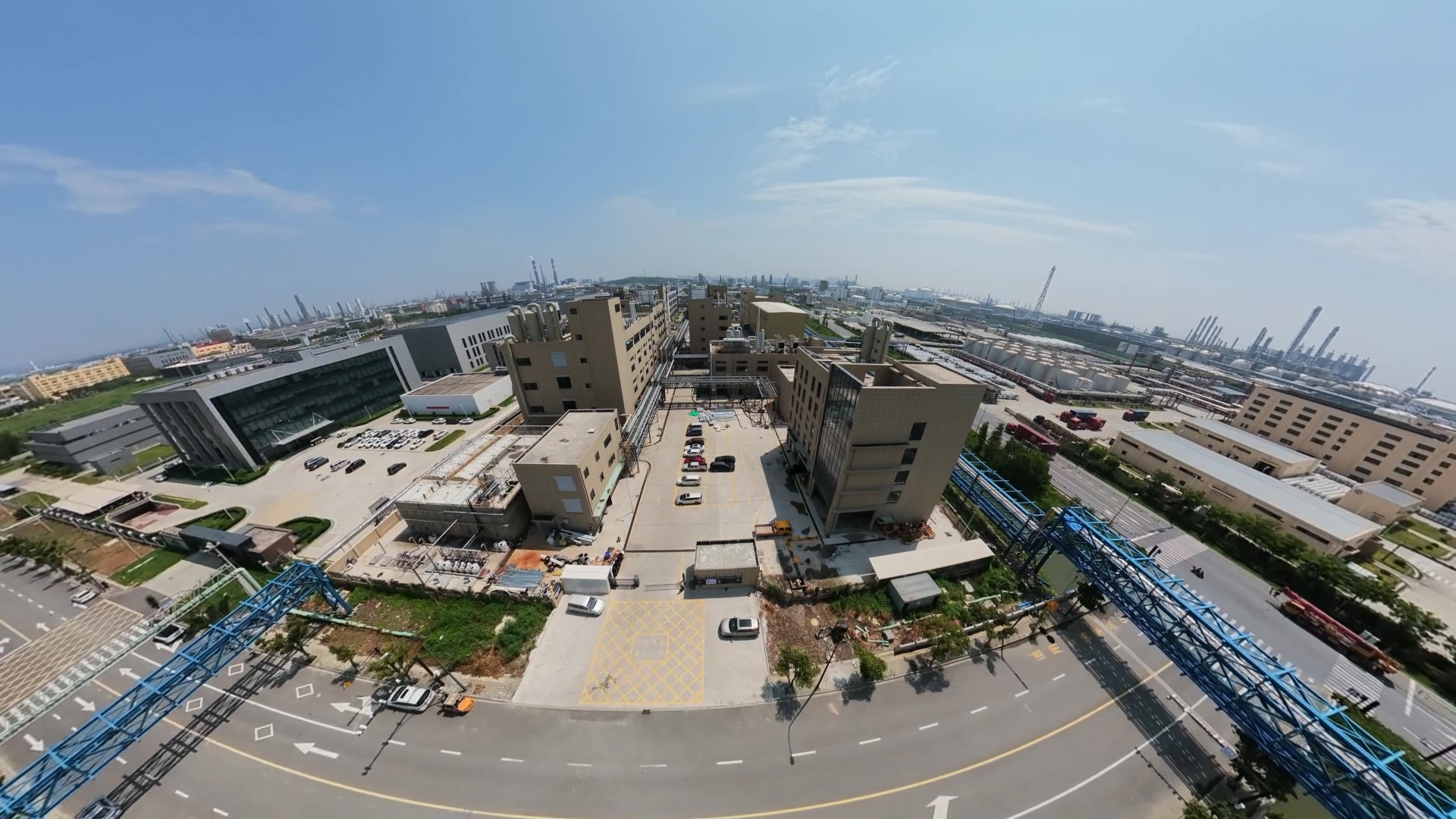 Aerial view of the DEZEO Jiaxing, Haiyan fluorine-free manufacturing base