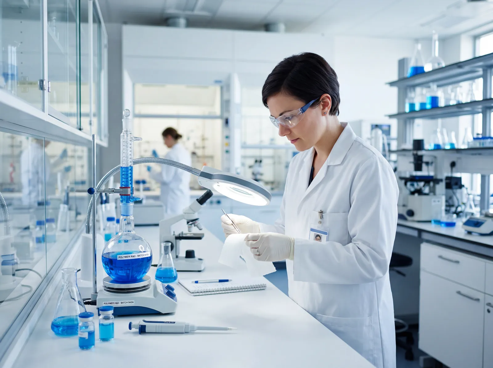 Technical laboratory supporting textile material development